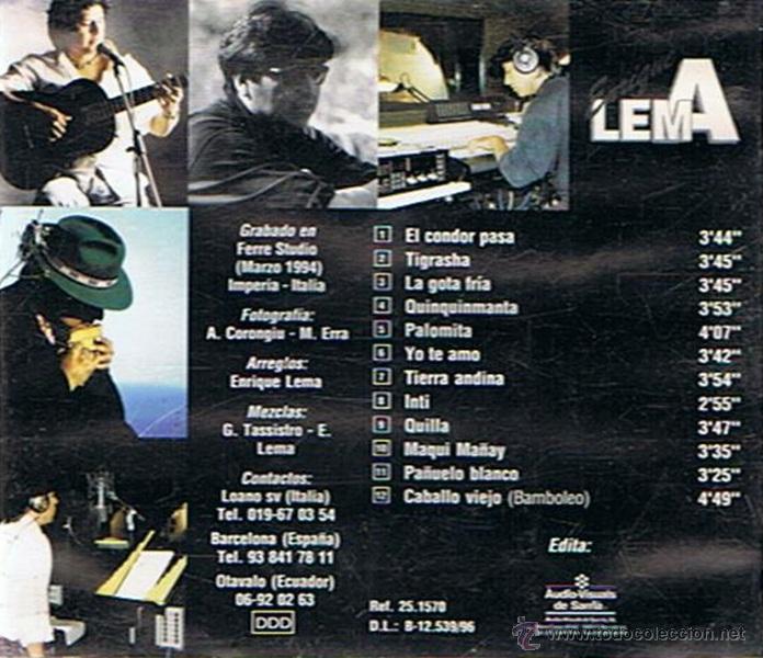 CDs de m&uacute;sica: CD ENRIQUE LEMA TIGRASHA - Foto 2