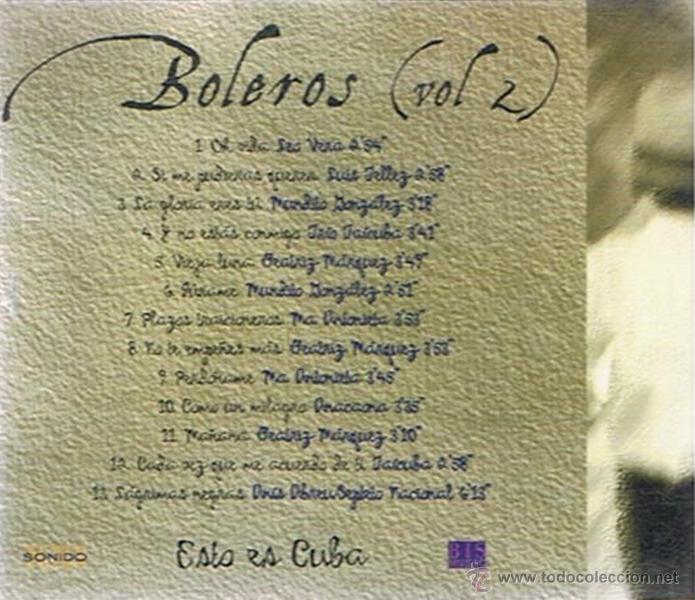 CDs de m&uacute;sica: CD BOLEROS &uml;ESTO ES CUBA&uml; VOL.2 - Foto 2