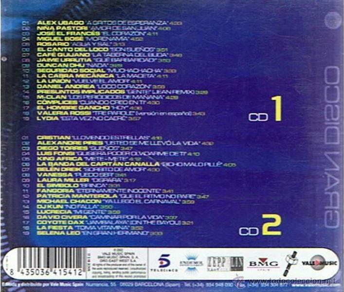 CDs de m&uacute;sica: CD GRAN HERMANO 2 DISCOS  A&Ntilde;O 2002 - Foto 2