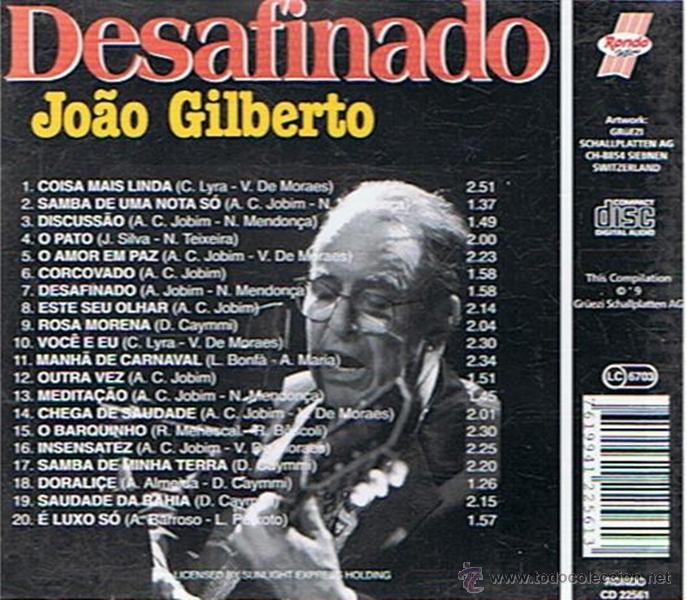 CDs de m&uacute;sica: CD JOAO GILBERTO &uml;DESAFINADO&uml; - Foto 2