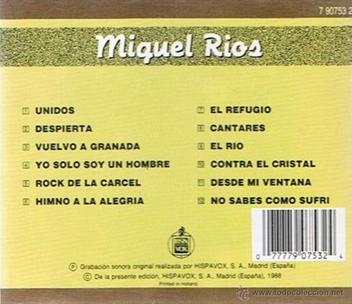 CDs de m&uacute;sica: CD GRANDES &Eacute;XITOS MIGUEL RIOS - Foto 2