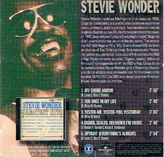 CDs de m&uacute;sica: CD STEVIE WONDER  GRANDES MITOS - Foto 2