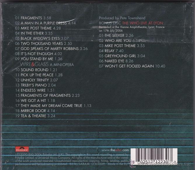 CDs de m&uacute;sica: The Who - Endless Wire - Doble CD Digipack - Foto 2