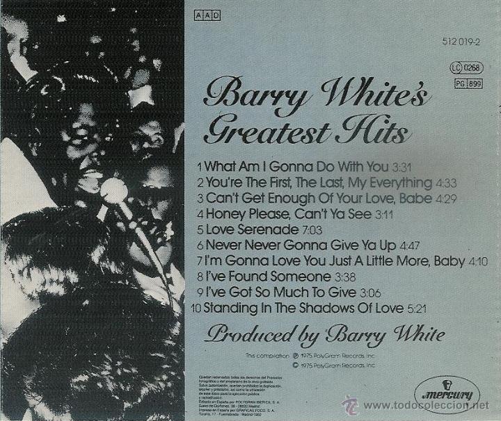 CDs de m&uacute;sica: barry white`s greatest hits cd - Foto 2