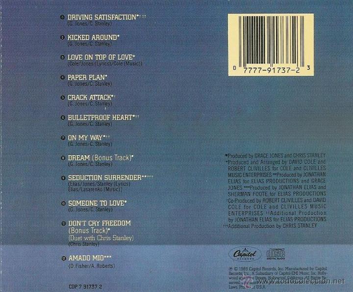 CDs de m&uacute;sica: grace jones - bulletproof heart - cd - Foto 2