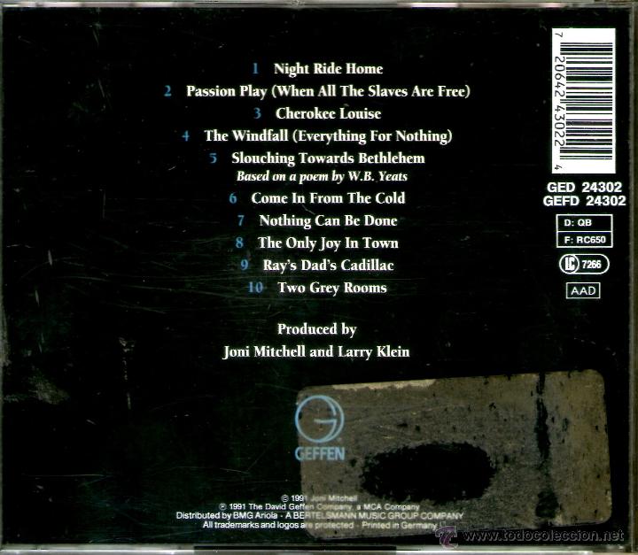 CDs de m&uacute;sica: JONI MITCHELL - NIGHT RIDE HOME - Foto 2