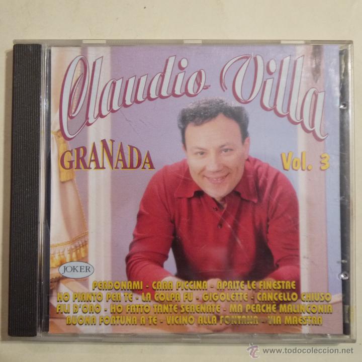 CDs de m&uacute;sica: CLAUDIO VILLA - VOL. 3 GRANADA - CD 1996 - Foto 1