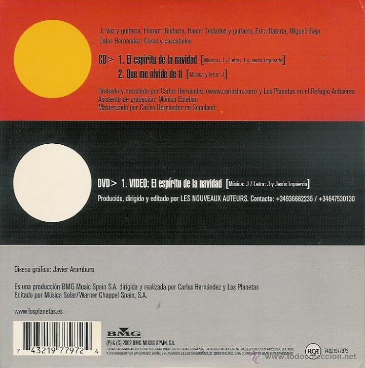 CDs de m&uacute;sica: los planetas el espiritu de la navidad - cd single + dvd - Foto 2