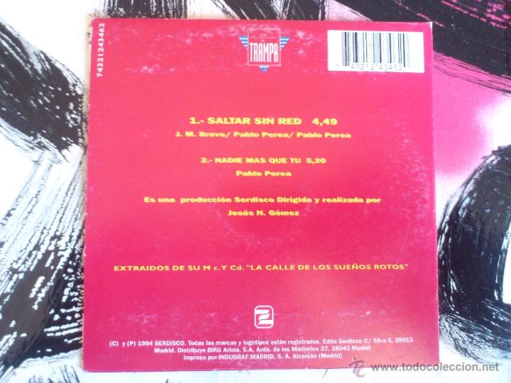 CDs de m&uacute;sica: LA TRAMPA - SALTAR SIN RED - CD SINGLE - SERDISCO - 1994 - Foto 2