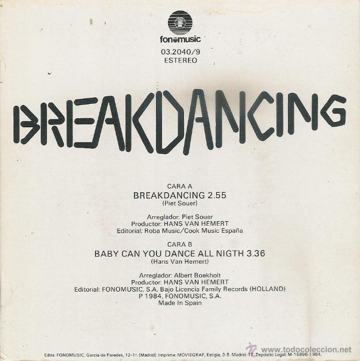 CDs de m&uacute;sica: breakdancing - electric boogie men - single - Foto 2