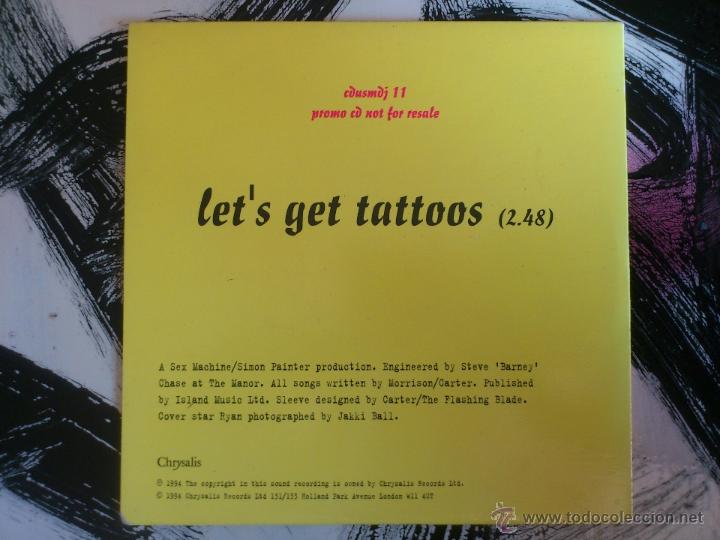 CDs de m&uacute;sica: CARTER - LET&acute;S GET TATTOOS - CD SINGLE - PROMO - CHRYSALIS - 1994 - Foto 2