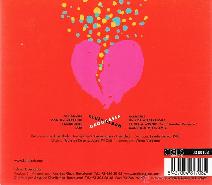 CDs de m&uacute;sica: CD LLU&Iacute;S LLACH GEOGRAFIA - Foto 2