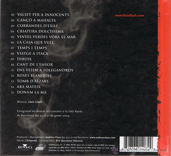 CDs de m&uacute;sica: CD LLU&Iacute;S LLACH POETES DVD + CD - Foto 2