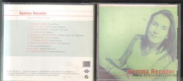CDs de m&uacute;sica: GEMMA RECODER. QUE TE CUIDE LA VIDA.     CD-SOLEXT-757 - Foto 1