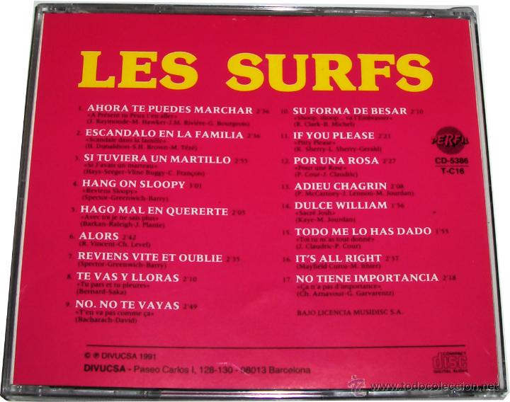 CDs de m&uacute;sica: CD LES SURFS - GRANDES EXITOS - Foto 2
