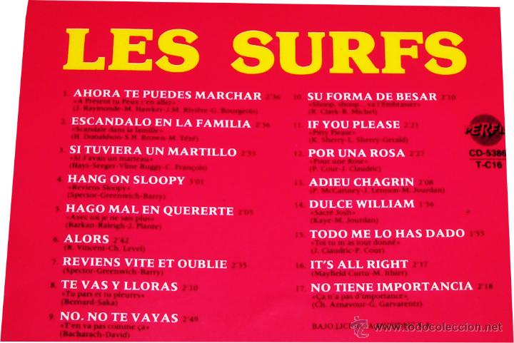 CDs de m&uacute;sica: CD LES SURFS - GRANDES EXITOS - Foto 3