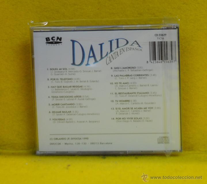 CDs de m&uacute;sica: DALIDA - CANTA EN ESPANOL - CD - Foto 2