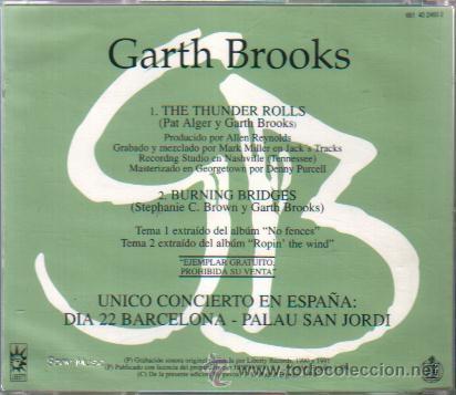 CDs de m&uacute;sica: GARTH BROOKS PROMO CD SINGLE THE THUNDER ROLLS - Foto 2