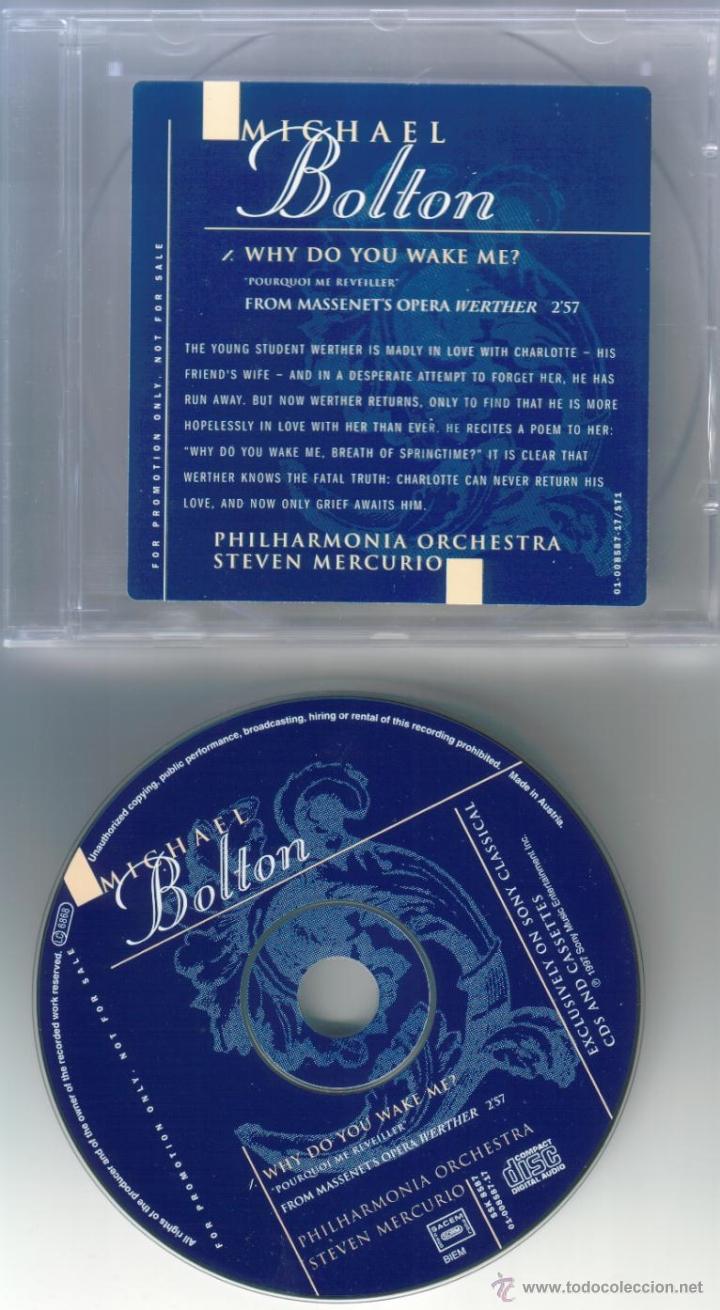 CDs de m&uacute;sica: MICHAEL BOLTON CD SINGLE WHY DO YOU WAKE ME? - Foto 1