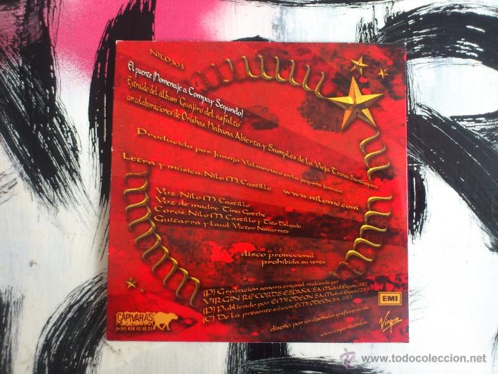 CDs de m&uacute;sica: NILO MC - EL PUENTE - CD SINGLE - PROMO - VIRGIN - EMI - 2003 - Foto 2