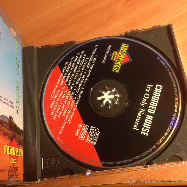 CDs de m&uacute;sica: CROWDED HOUSE (ITS ONLY NATURAL) CD 16 TRACKS (CDIM7) - Foto 2