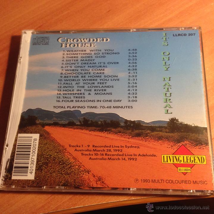 CDs de m&uacute;sica: CROWDED HOUSE (ITS ONLY NATURAL) CD 16 TRACKS (CDIM7) - Foto 3