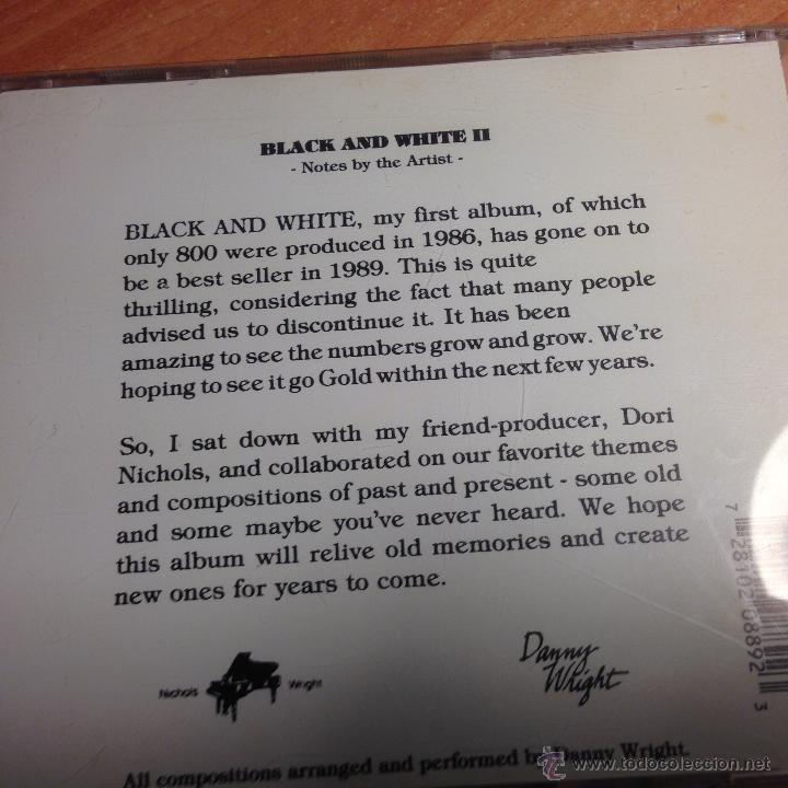 CDs de m&uacute;sica: DANNY WRIGHT (BLACK & WHITE I & II) 2 CD (CDIB9) - Foto 3