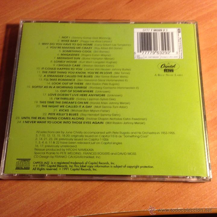 CDs de m&uacute;sica: JUNE CHRISTY (SOMETHING COOL) CD 24 TRACKS (CDIM4) - Foto 3
