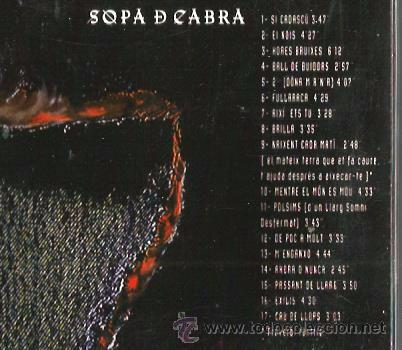 CDs de m&uacute;sica: CD SOPA DE CABRA ( RARO CD DE 1996, 17 TEMAS !!!!) - Foto 2