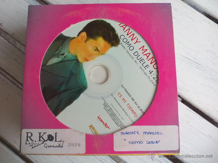 CDs de m&uacute;sica: Manny Manuel. Como duele 1 tema. CD single. Cart&oacute;n - Foto 1
