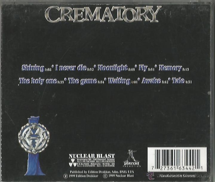 CDs de m&uacute;sica: CREMATORY.  ACT SEVEN. 1999 - Foto 2