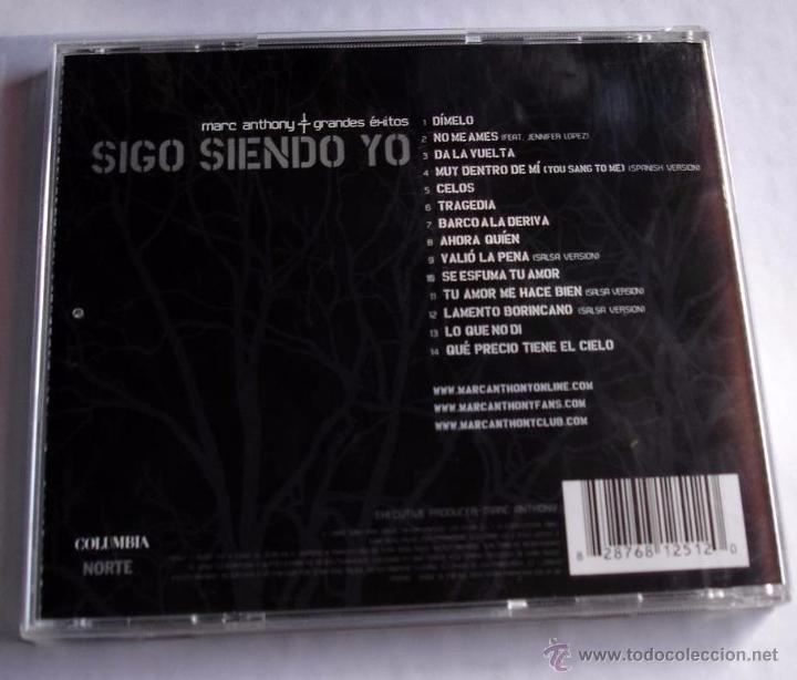 CDs de m&uacute;sica: MARC ANTHONY - SIGO SIENDO YO (CD) 2005 - Foto 3