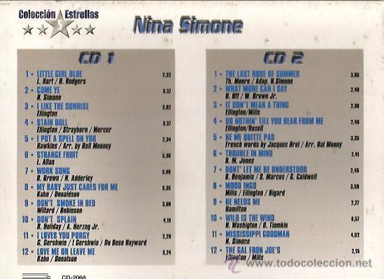 CDs de m&uacute;sica: DOBLE CD NINA SIMONE  ( COLECCION 5 ESTRELLAS) - Foto 2