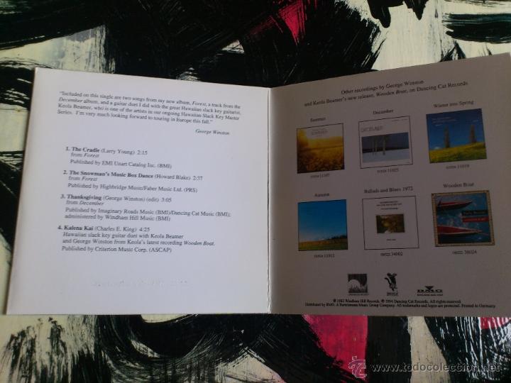 CDs de m&uacute;sica: GEORGE WINSTON - SELECTION FROM FOREST - CD SINGLE - 4 TRACKS - BMG - 1994 - Foto 3