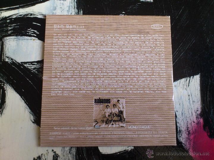 CDs de m&uacute;sica: RABANES - BAM BAM - CD SINGLE - PROMO - SONY - 2002 - Foto 2
