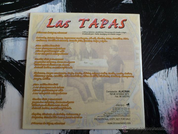 CDs de m&uacute;sica: EL COMBO LINGA - LAS TAPAS - CD SINGLE - PROMO - DRO - 2000 - Foto 2