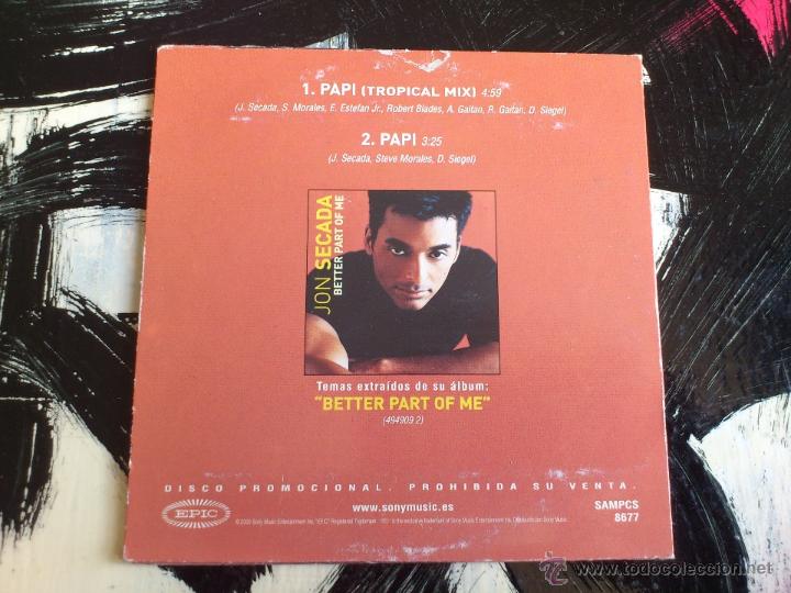 CDs de m&uacute;sica: JON SECADA - PAPI - CD SINGLE - PROMO - 2 TRACKS - SONY - 2000 - Foto 2