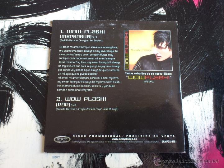 CDs de m&uacute;sica: ELVIS CRESPO - WOW FLASH - CD SINGLE - PROMO - 2 TRACKS - SONY - 2000 - Foto 2