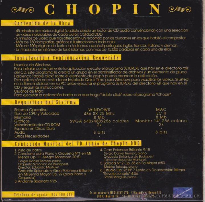 CDs de m&uacute;sica: FREDERIC CHOPIN  . - Foto 2
