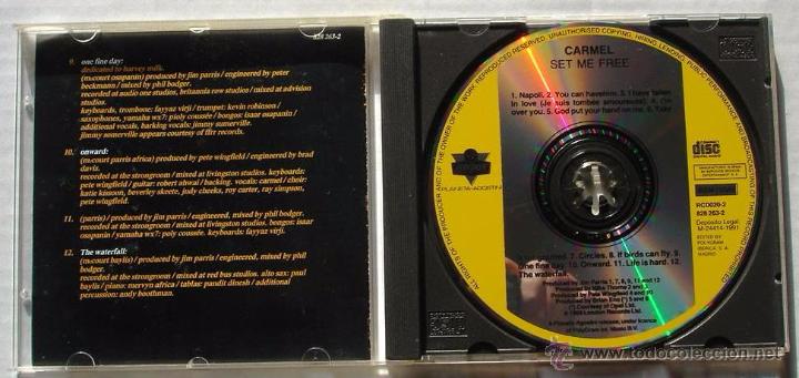 CDs de m&uacute;sica: CARMEL - SET ME FREE (CD) 1991 - Foto 2