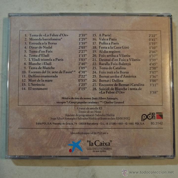CDs de m&uacute;sica: BSO LA FEBRE DOR - CD 1993 - Foto 2