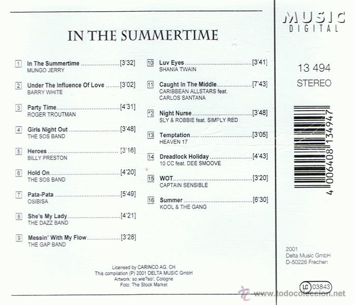 CDs de m&uacute;sica: CD IN THE SUMMERTIME - Foto 2