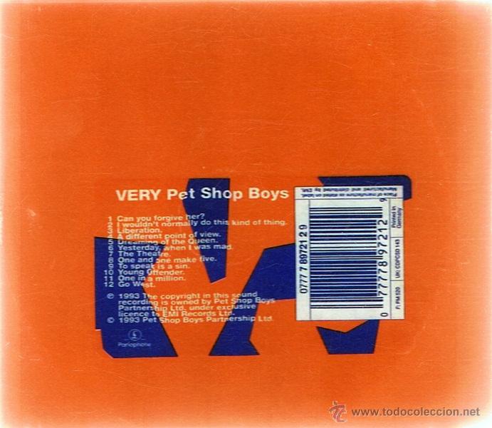 CDs de m&uacute;sica: CD PET SHOP BOYS &uml;VERY&uml; - Foto 2