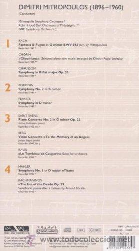 CDs de m&uacute;sica: Dimitri Mitropoulos * booklet 4CD * DIGIPACK * RARE * 24BIT * PRECINTADO * - Foto 2