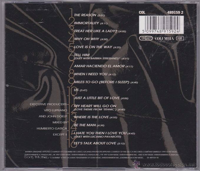 CDs de m&uacute;sica: Celine Dion - Lets Talk About Love - Foto 2