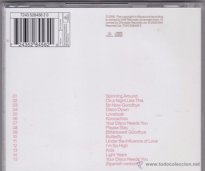 CDs de m&uacute;sica: Kylie Minogue - Light Years - CD Editado en el a&ntilde;o 2000. - Foto 2