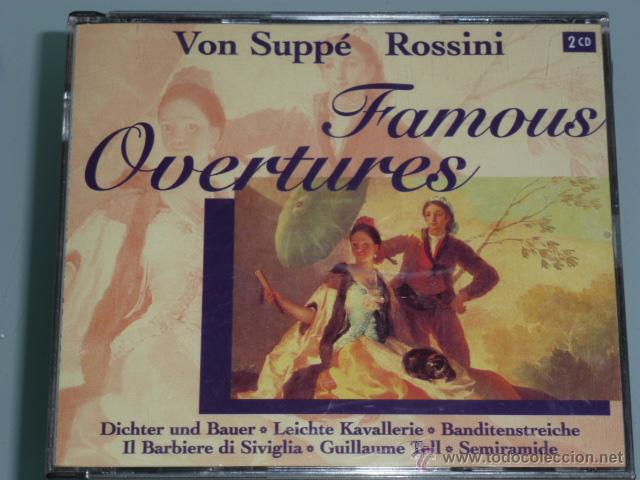 CDs de m&uacute;sica: Doble CD Famous overtures. Von Suppe Rossini - Foto 1