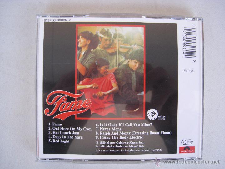 CDs de m&uacute;sica: CD FAME - BSO FAMA. - Foto 3