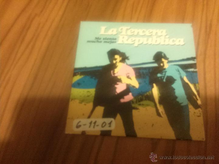 CDs de M&uacute;sica: LA TERCERA REPUBLICA. ME SIENTO MUCHO MEJOR. CD PROMO EN CART&Oacute;N CON PEGATINA