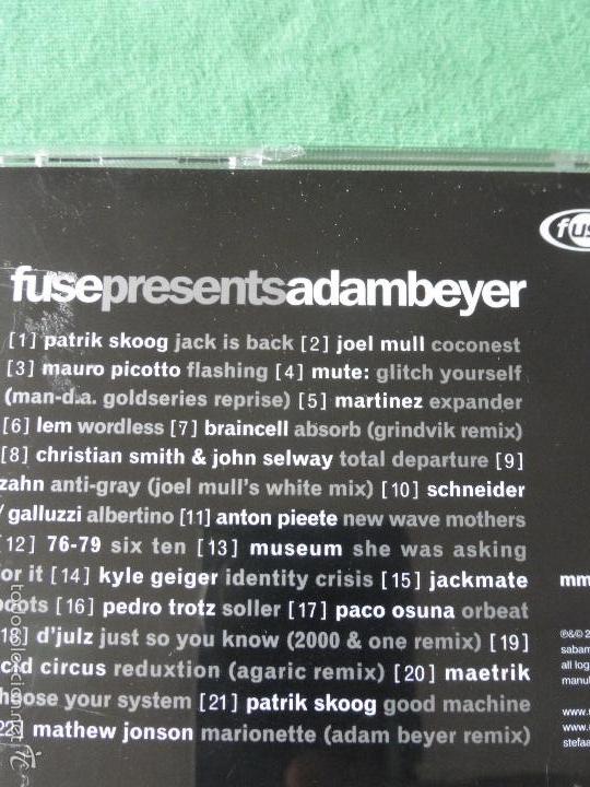 CDs de m&uacute;sica: Fuse presents Adam Beyer - perfecto estado - Foto 2